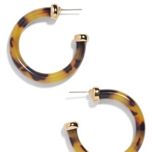 BaubleBar MINI LEIA RESIN HOOP EARRINGS